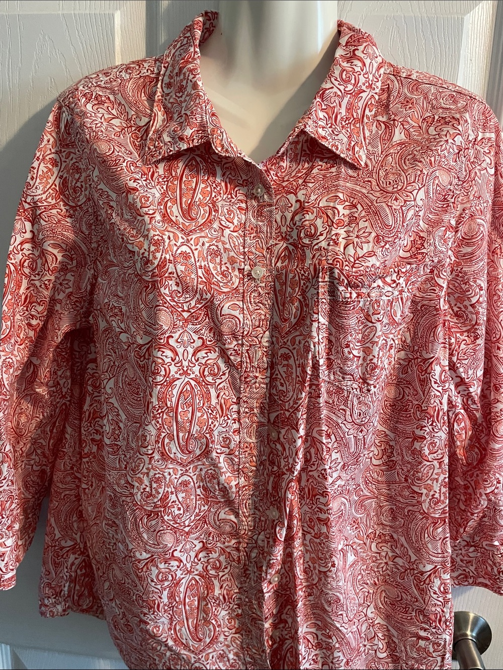 Women’s Paisley Button-Up Shirt